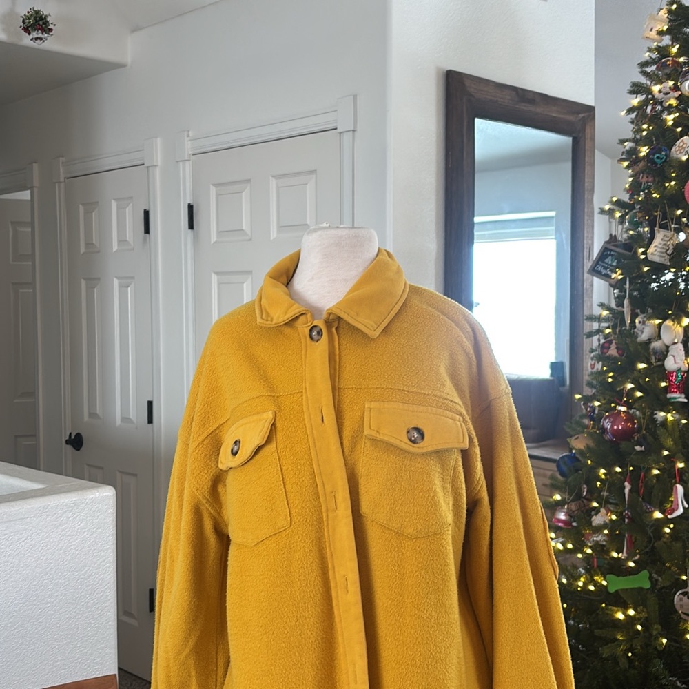 Mustard Button Down Shirt for Women